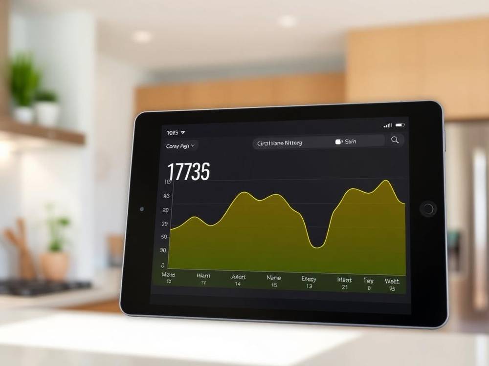 Energy monitoring app showing circuit-level home electricity use