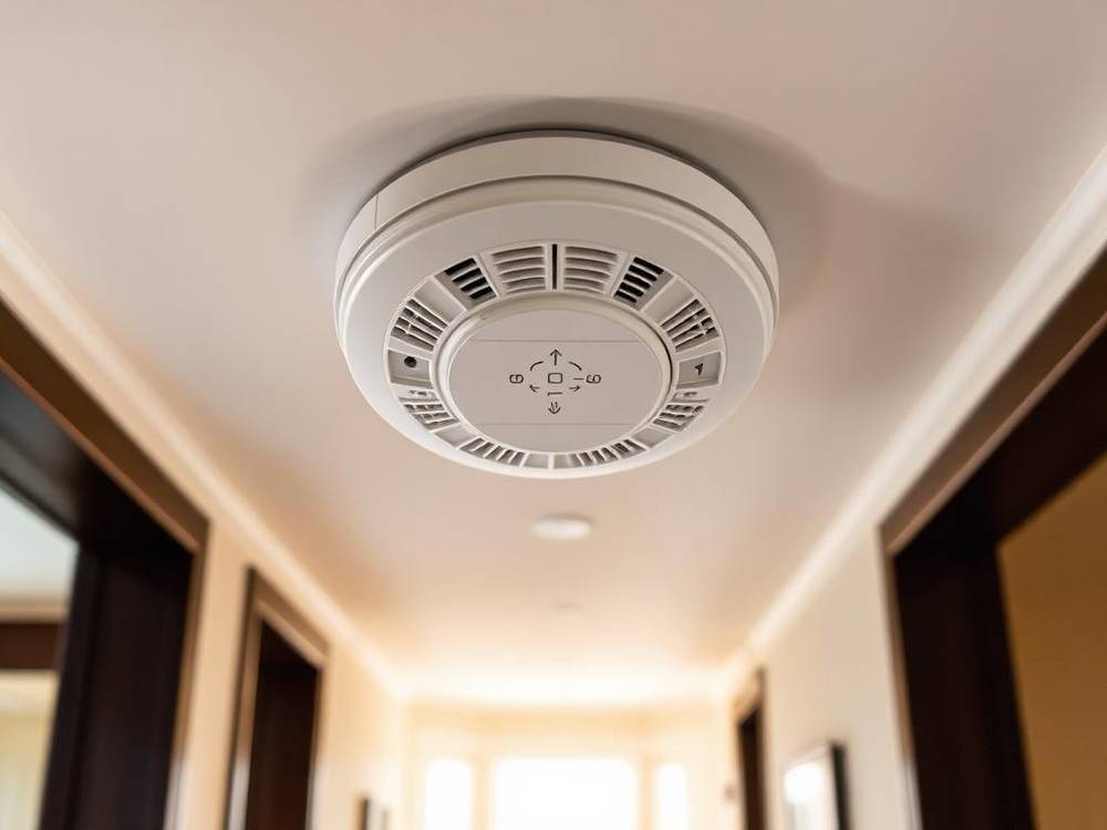 Interconnected smoke and CO alarm installed by Tron Electrical during a repair visit